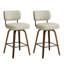 Tabouret de comptoir pivotant rembourré avec structure en bois-114223069-114223065