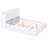 White Full Storage Platform Bed with Pull-Out Shelves and Trundle, Solid Pine Wood-220846480