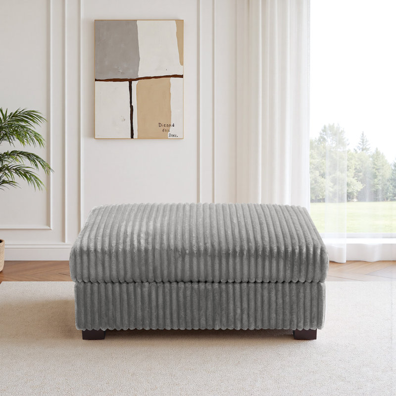 41.75cm Wide Rectangle No Ottoman, Light Grey