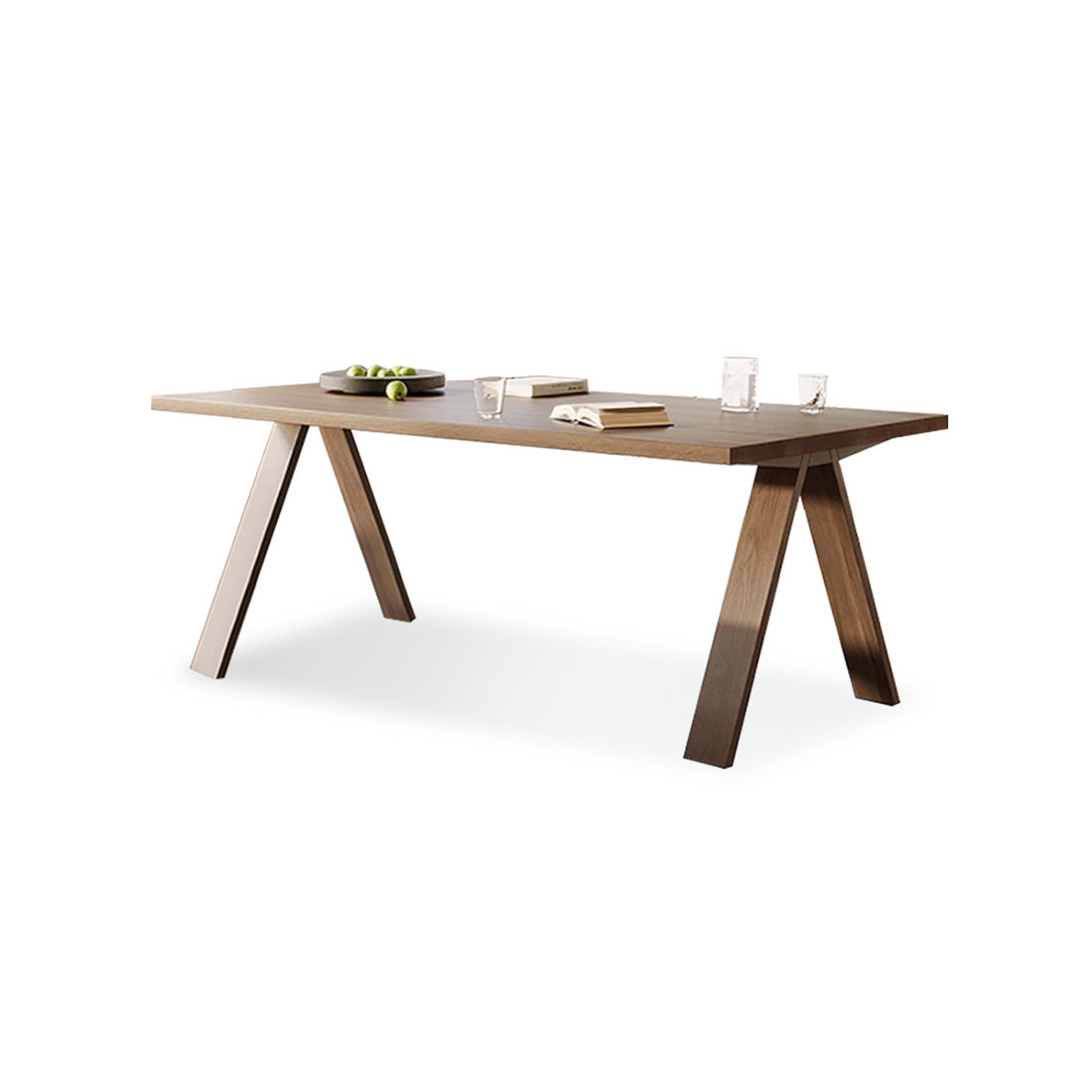 George Oliver Light brown Rectangular Solid Dining Table For Dining ...