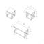 Ensemble de table, ensemble de 3 pièces, café, bout, côté, décor, salon, métal, contemporain-1282104543