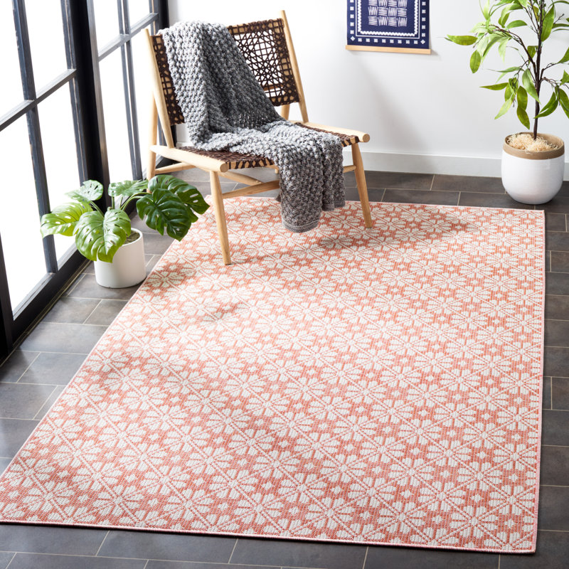 Msr400 Performance Geometric Indoor/Outdoor Area Rug, Rectangle 6'5" x 9'6"
