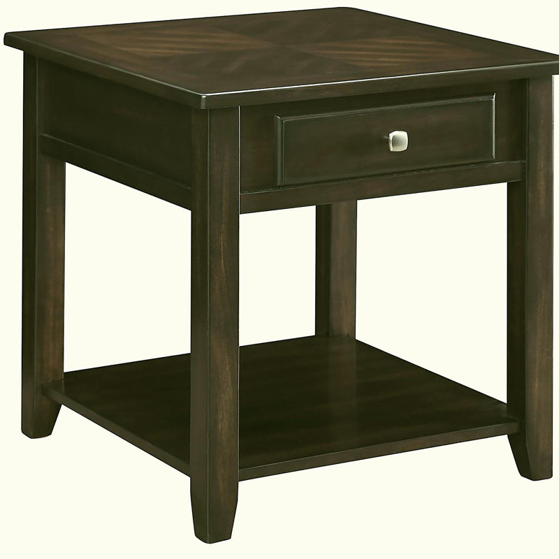 Walnut wood single-layer side table
