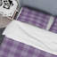 Tartan à carreaux mauves - Ensemble de housse de couette abstrait - Microfibre de polyester-78535388