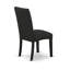 Cet ensemble de cuisine 9 pièces comprend une table de salle à manger et 8 chaises de cuisine en tissu de lin noir avec dossier rembourré au fini noir sablé.-931811334