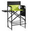 Chaise de réalisateur pliante en fer olive de 26 po avec porte-gobelet intégré, table d'appoint et pochette de rangement-1716092422