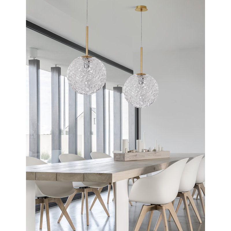 1 - Light Brushed Gold Sphere Pendant