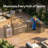 Akoah Outdoor Kitchen Modular Freestanding Corner Cabinet with Wheels