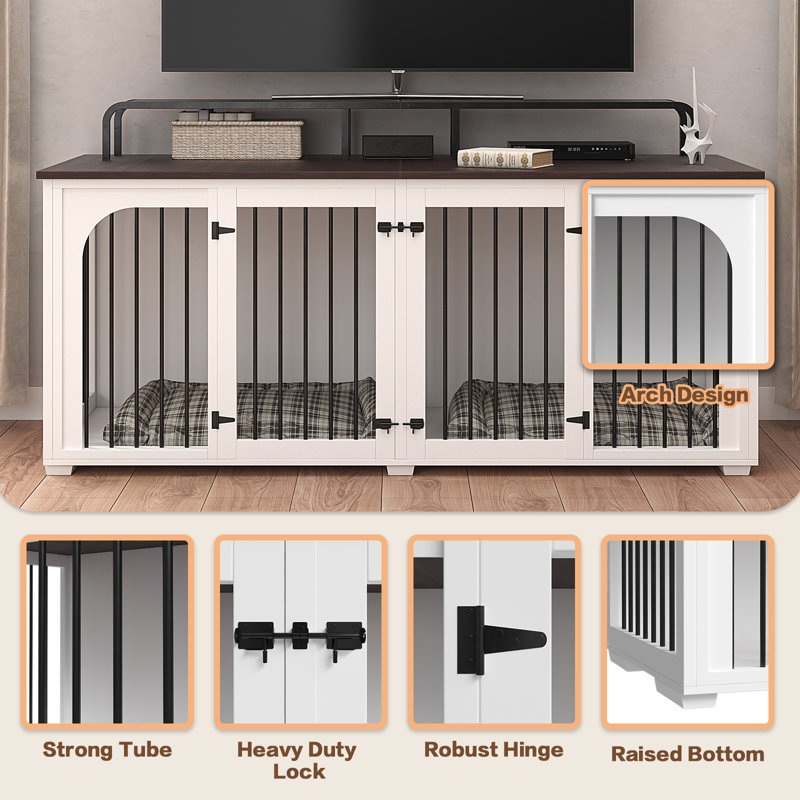 Meuble de rangement pour chien de 74,8 po XXL