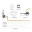 Trousse de remplacement pour poignée de toilette à fixation latérale, chrome