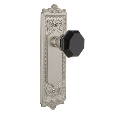Egg & Dart Plate with Waldorf Black Door Knob