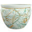 14" Abstract Green & Gold Fishbowl