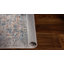 Tapis abstrait en polyester tissé à la machine bleu / gris Sulley-1657814951