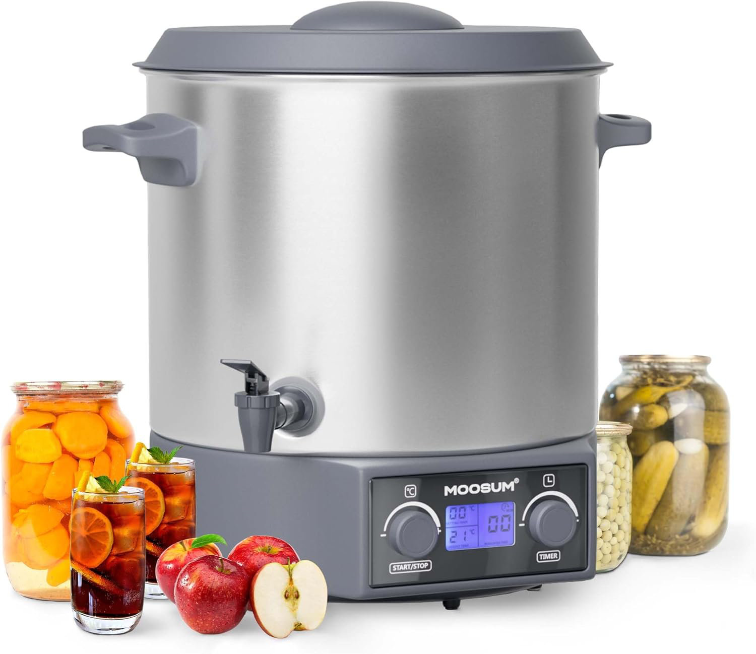 MOOSUM 27 Qt Electric Water Bath Canner with Timer - Automatic ...