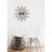 Midcentury/Modern Starburst Metal Wall Clock 23 Inches - Walnut