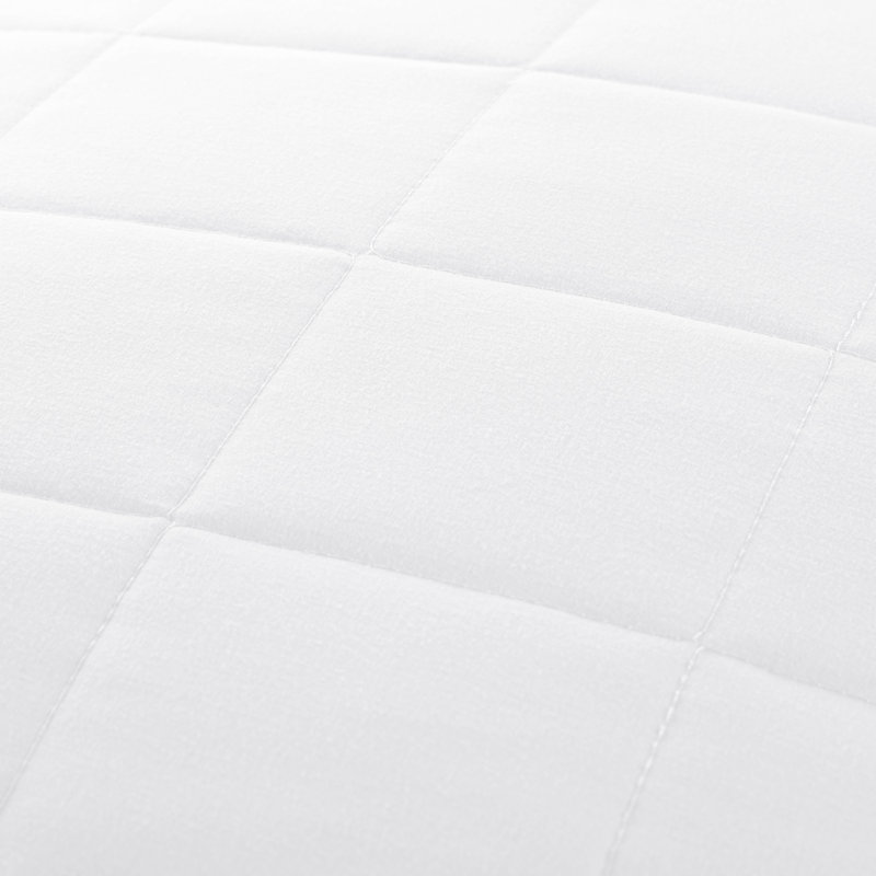 White Twin Microfiber Quilt Set with Pillow Sham
