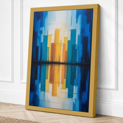 Mirrored City Forms Geometric Canvas Art Print