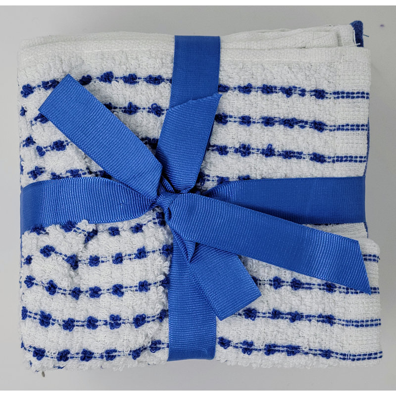 Ensemble de trousse de chambre d'invité 100% coton 12 pièces Criselda, Bleu