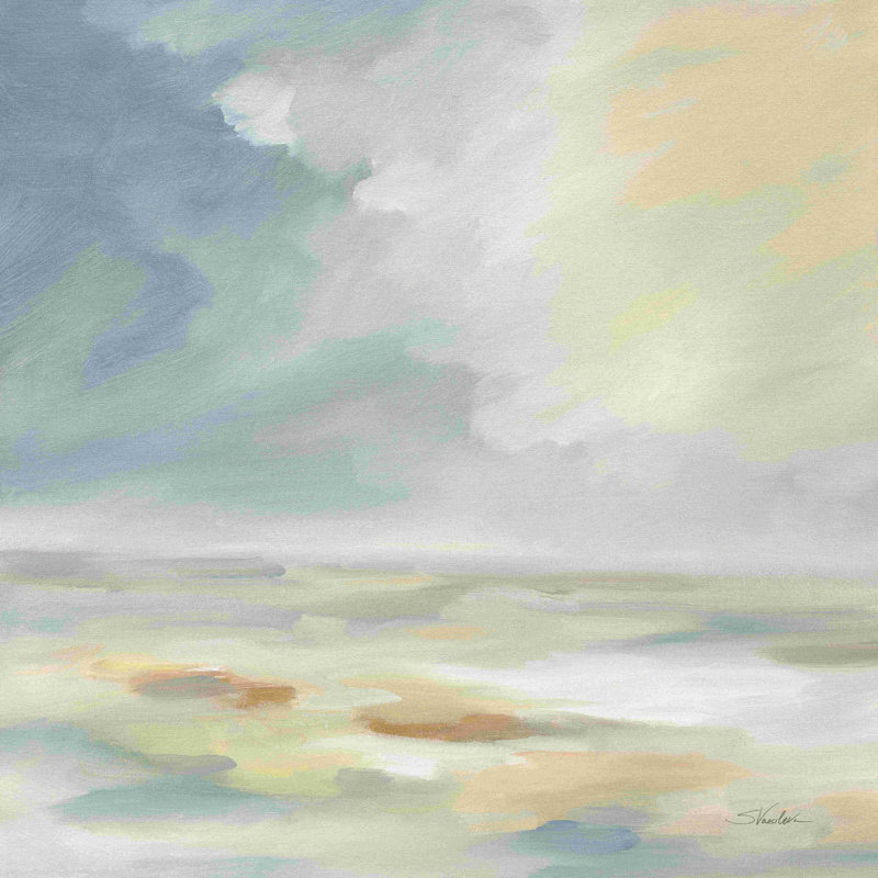 «Pastel Clouds» par Silvia Vassileva, peinture sur toile tendue, H 12 po x l 12 po