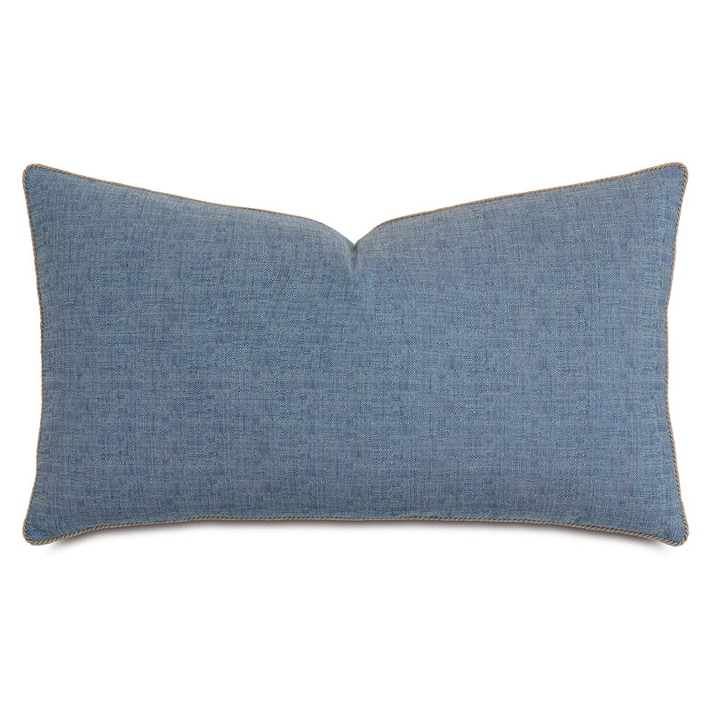 Taie décorative en mélange de coton de couleur unie Miramar, Très grand