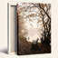Art mural sur toile "Black Park Bench" par Misty Lake avec Autumn Trees and Gazebo-1124390438