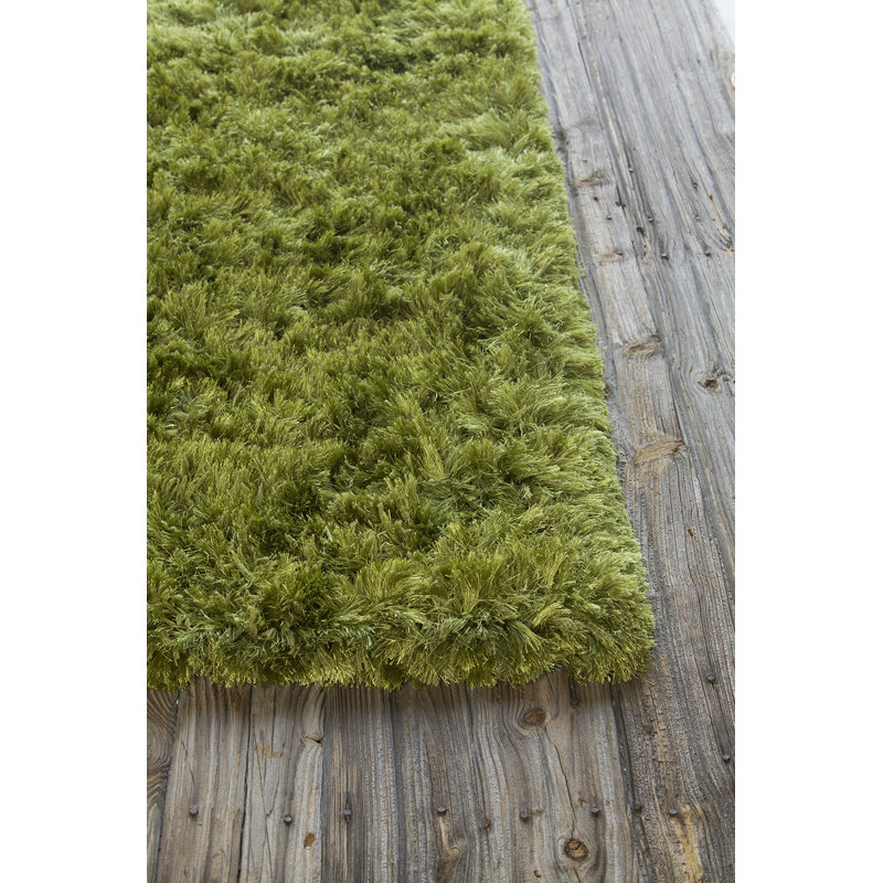 Celecot White Area Rug, Rectangle 9' x 13', Light Green