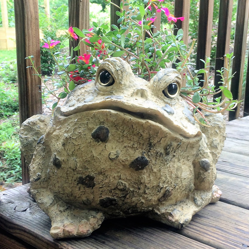 Pot à fleurs statue "Toad Hollow" Classic, Beige