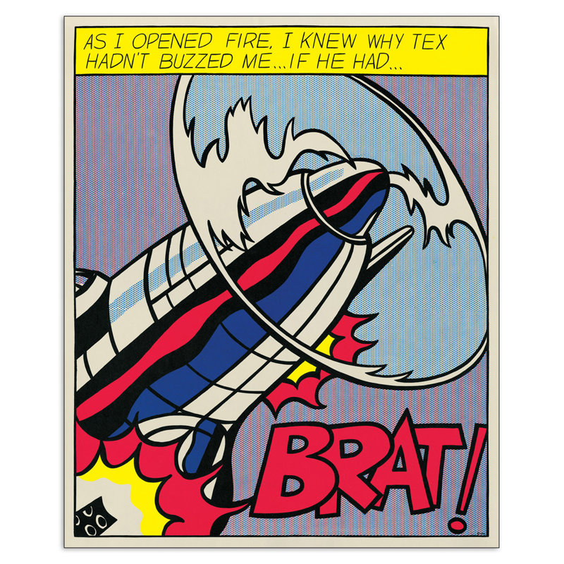 Roy Lichtenstein - No Frame Print on Wood