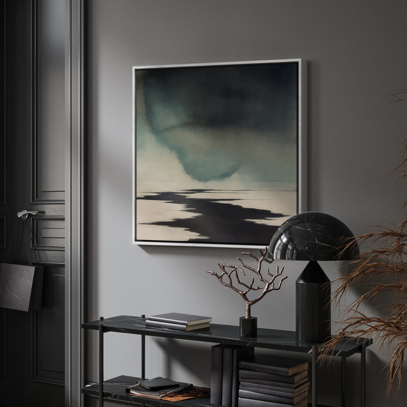 Art mural encadré abstrait rétro antique classique pour chambre à coucher, H 16 po x l 16 po, Blanc