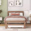 Structure de lit plateforme en bois avec lit gigogne-1497852847