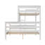 Lit simple superposé au-dessus de grand lit en bois avec échelle Wood, blanc