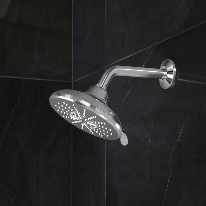 Massage Rain Shower Head, Matte Black