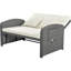 Chaise longue double en osier PE avec dossier réglable PE-491344606