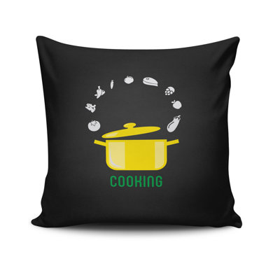 Coussin décoratif Ceddrick, 17,0 x 17,0 pouces, 50% coton / 50% polyester, lavable à la machine, repassable, rembourrage en silicone, fermeture à glissière dissimulée | Coussin décoratif doux et élégant pour le salon, la chambre à coucher et le bureau