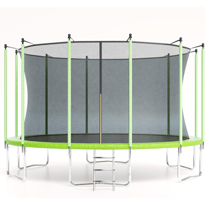Trampoline, 10FT 12FT 14FT 16FT Trampolines For Kids & Adults, Trampoline With Enclosure, Ladder, Recreational Trampolines For Outdoor Jump, ASTM Appr -  gaomon, ZZPTO_0Z3EMU5N