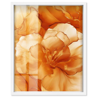 Sunlit Bloom I Shadowbox Print Floral Abstracts par Art Remedy