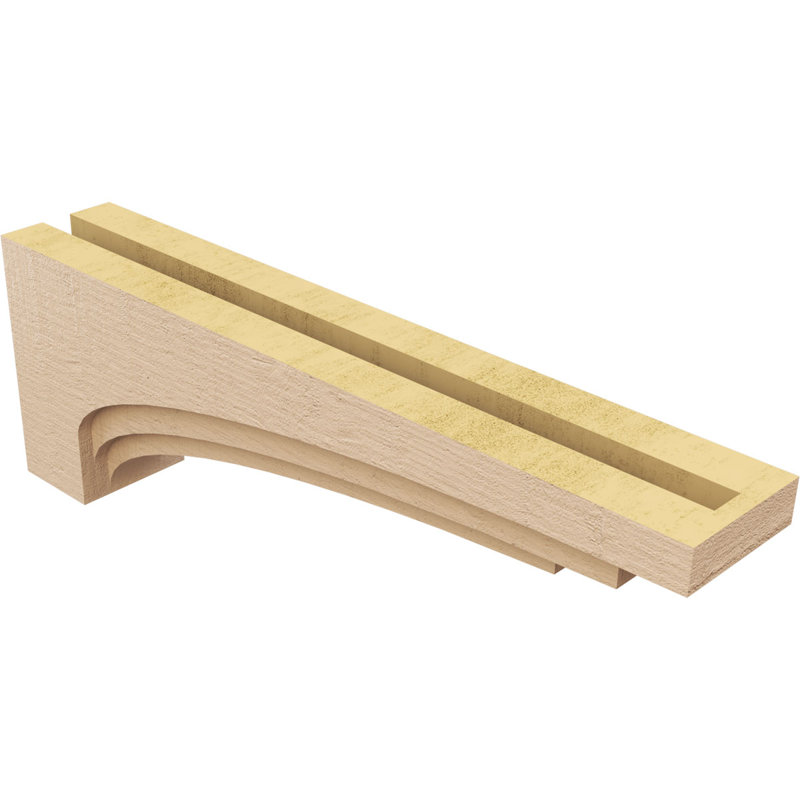Bois de cèdre brut Rockford, corbeau apprêté Rockford, H 8 po x l 4 po x P 24 po