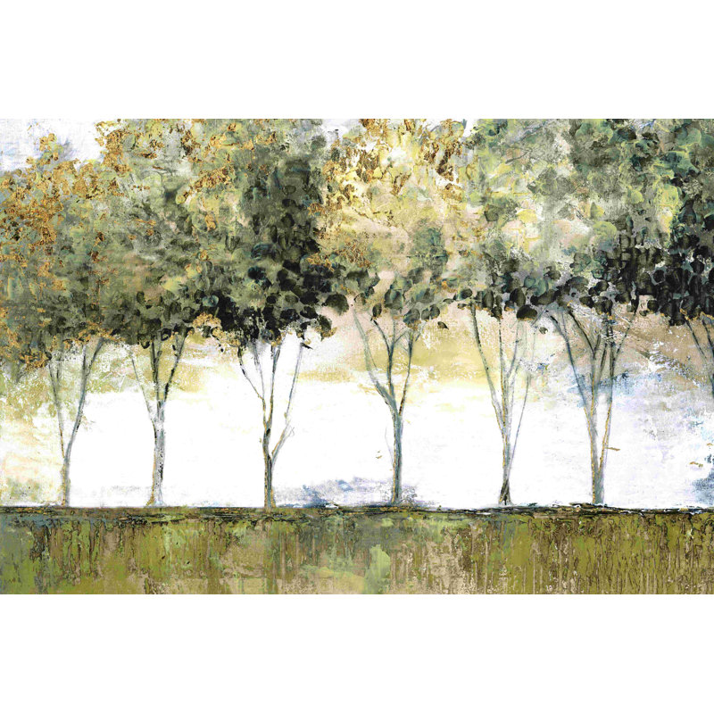 Neutral Treeline - peinture sur toile tendue, H 8 po x l 12 po