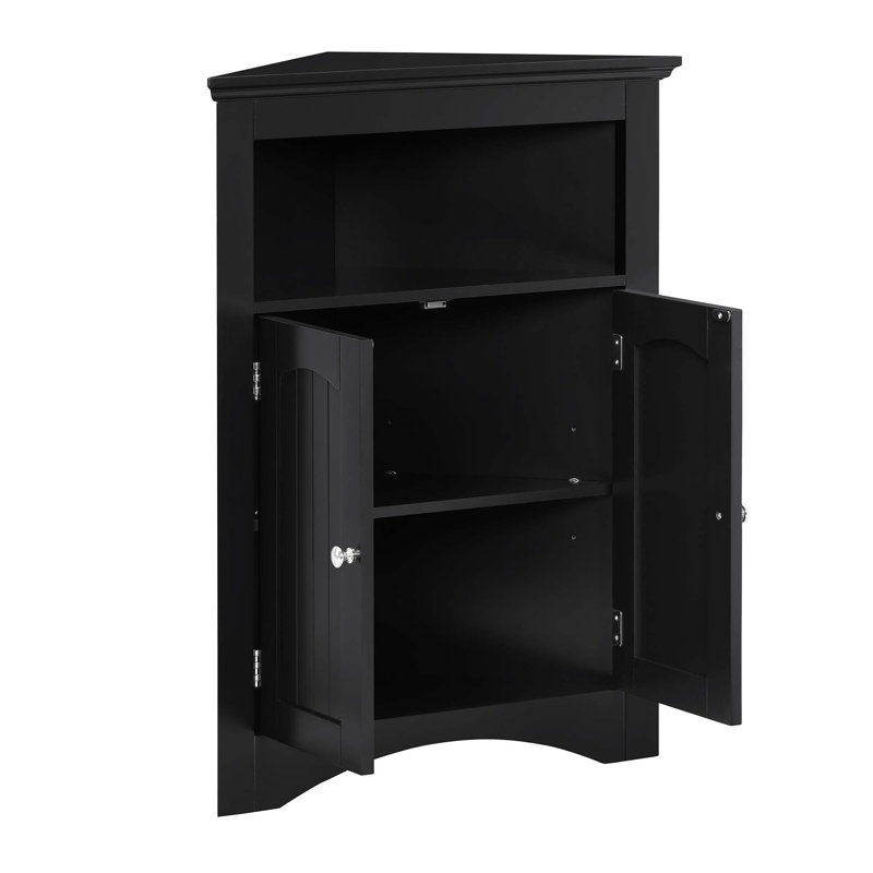armoire de buffet, armoire d'angle, armoire de coin de plancher de salle de bain avec portes et tablettes, cuisine, salon, armoire de rangement autoportante pour salle de bain