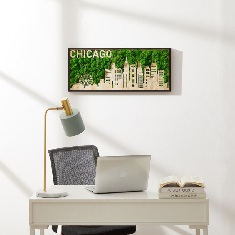 Art mural en métal Chicago Moss City