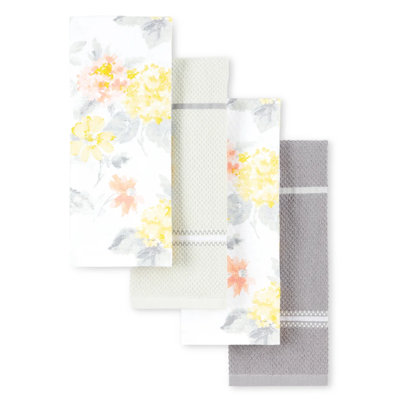 Martha Stewart Amber Floral Kitchen Towel Set 4-Pack