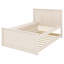 Lit plateforme simple en bois avec lit gigogne escamotable, tablettes de rangement-1799201915-1799201909