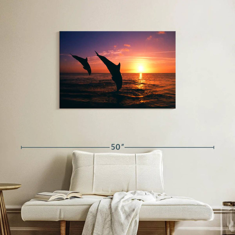 Brampt Dancing Bottlenose Dolphins, 24'' H x 36'' W
