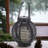 Warm White LED Solar Lantern Hanging Round/Cylindrical with Handle Garden Decor