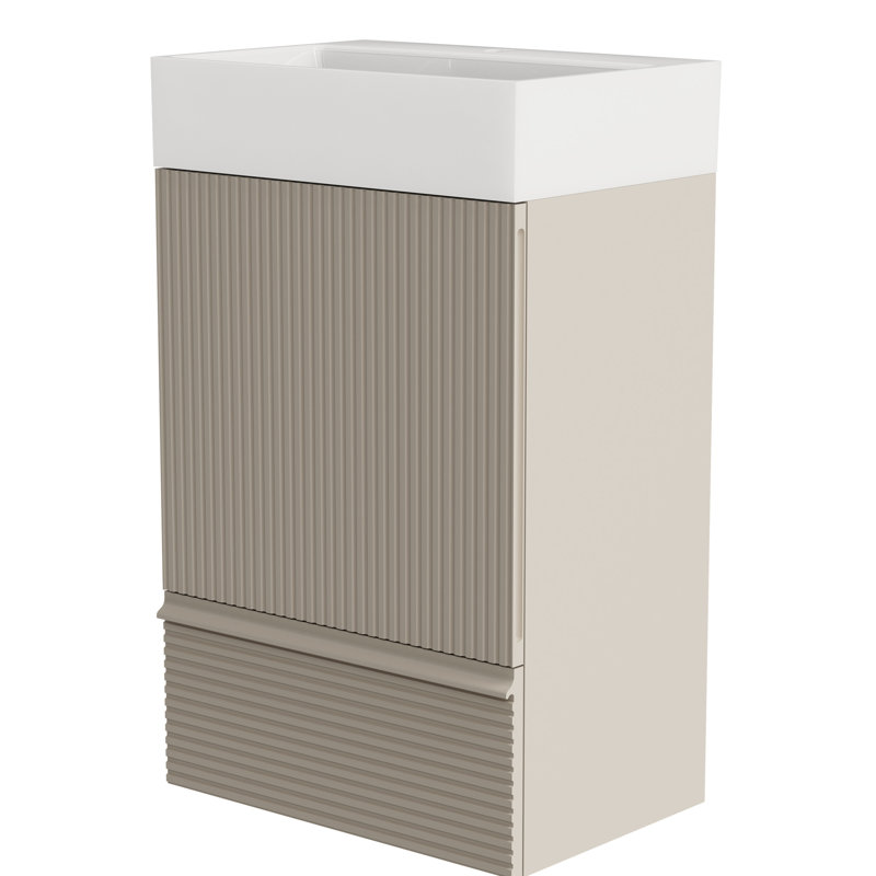 Meuble-lavabo sur pied 20 po - Lavabo moderne en cachemire gris, Grey