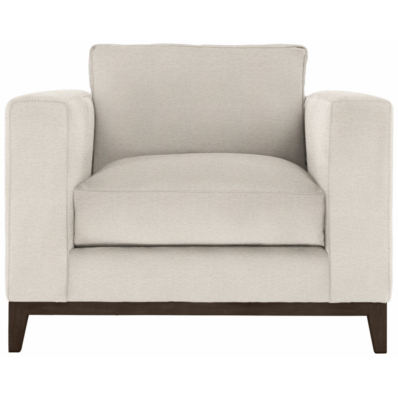 Noel 40" Wide Armchair, Cream Chenille 1345-002, Molasses