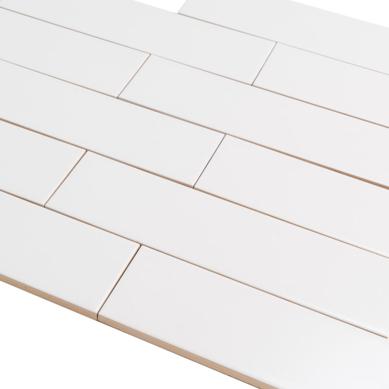 Arte 1.97 in. x 7.87 in. Ceramic Subway Wall and Floor Tile (6.48 sq. ft./case) (60-pack), Matte White