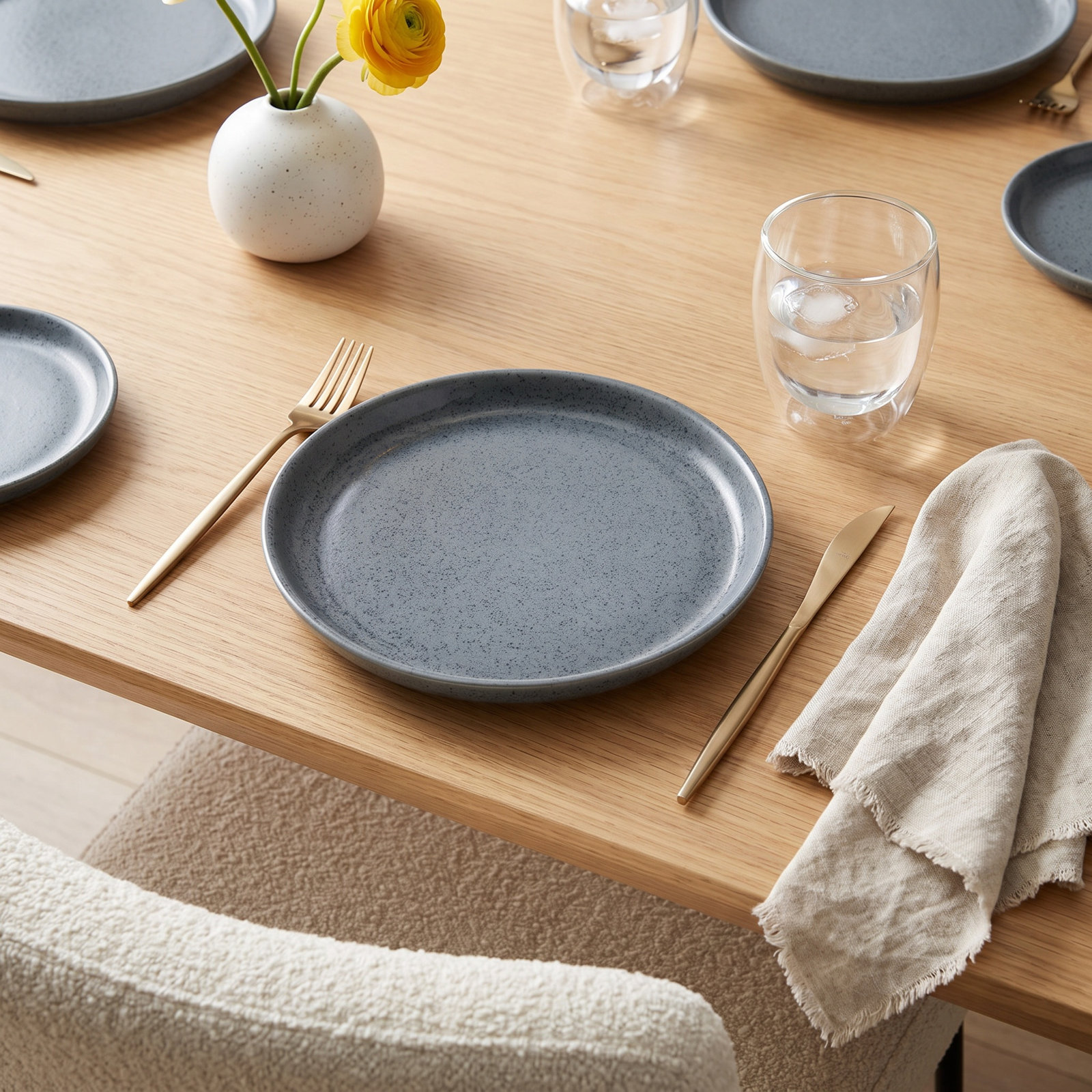Dark Grey Speckle 8" Salad Plate