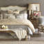 Sabelle Gold/Off-White Linen Farmhouse / Country Duvet Cover Set-2091410574