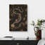 Moody floral serpent squelette gothique Moody foncé, œuvres d'art moderne, décor-101165856-101165860